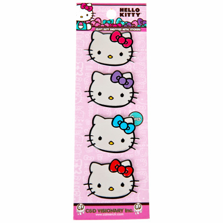 Hello Kitty 4-Piece Assorted Metal Sticker Set